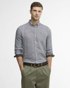Barbour Navy Linton Tailored Shirt #Colour_Navy