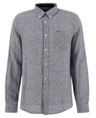Barbour Navy Linton Tailored Shirt #Colour_Navy