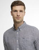 Barbour Navy Linton Tailored Shirt #Colour_Navy