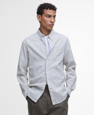 Barbour Stone Cresswell Seersucker LS Tailored Shirt #Colour_Stone