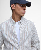 Barbour Sea Green Cresswell Seersucker LS Tailored Shirt #Colour_Sea Green
