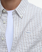 Barbour Sea Green Cresswell Seersucker LS Tailored Shirt #Colour_Sea Green