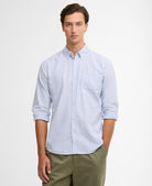 Barbour Blue Nelson Striped LS Tailored Shirt #Colour_Blue
