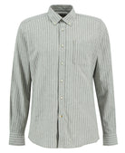 Barbour Bleached Olive Nelson Striped Summer Fit Shirt #Colour_Bleached Olive