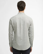 Barbour Bleached Olive Nelson Striped Summer Fit Shirt #Colour_Bleached Olive