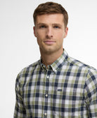 Barbour Olive Harwood Gingham Tailored Shirt #Colour_Olive