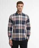 Barbour Navy Newbridge Checked Tailored Shirt #Colour_Navy