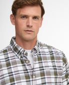 Barbour Olive Hunwick Regular Shirt #Colour_Olive