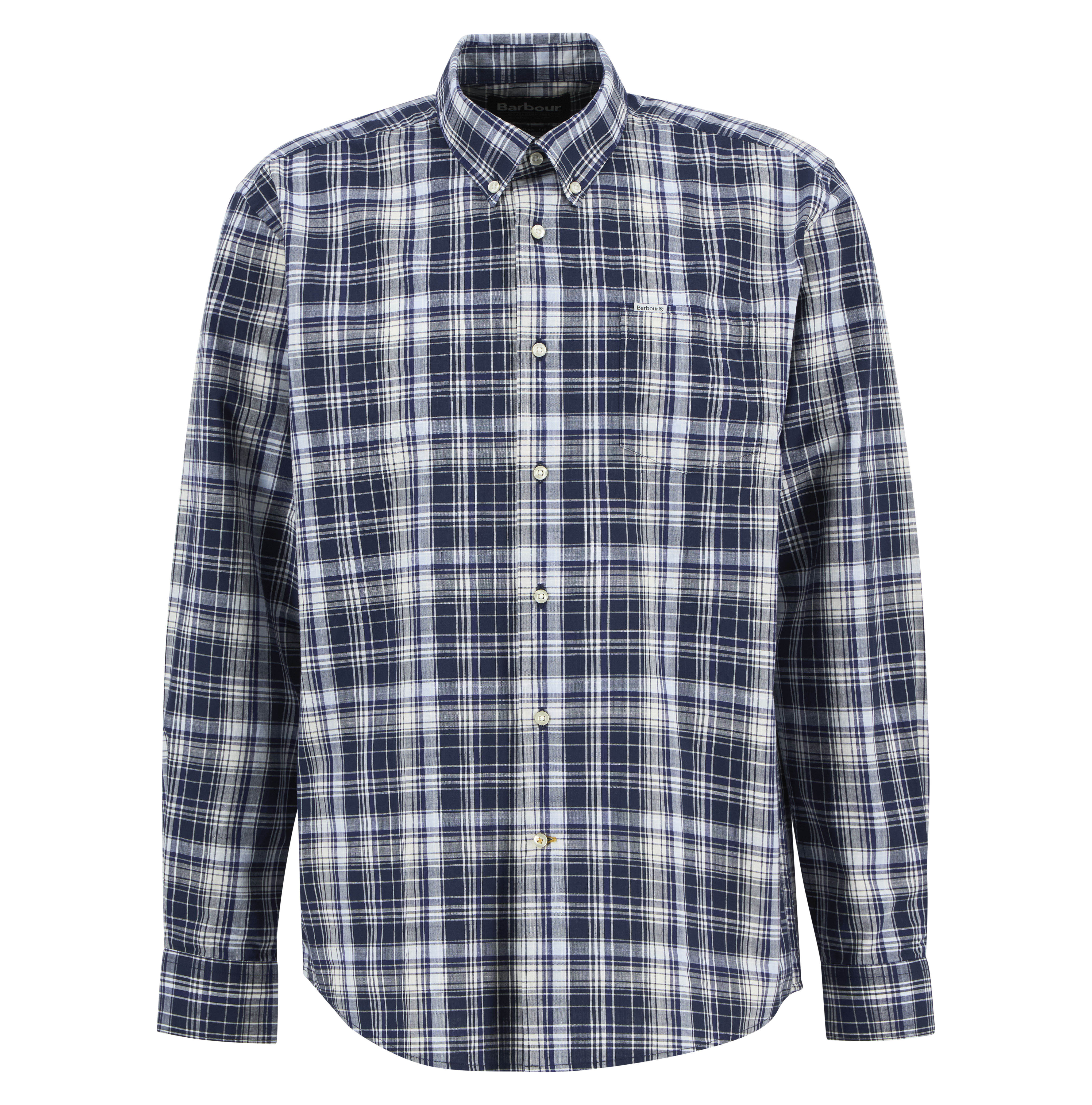 Barbour Navy Witton Checked Regular Shirt #Colour_Navy