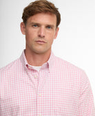 Barbour Pink Gingham Aukside Regular Shirt #Colour_Pink