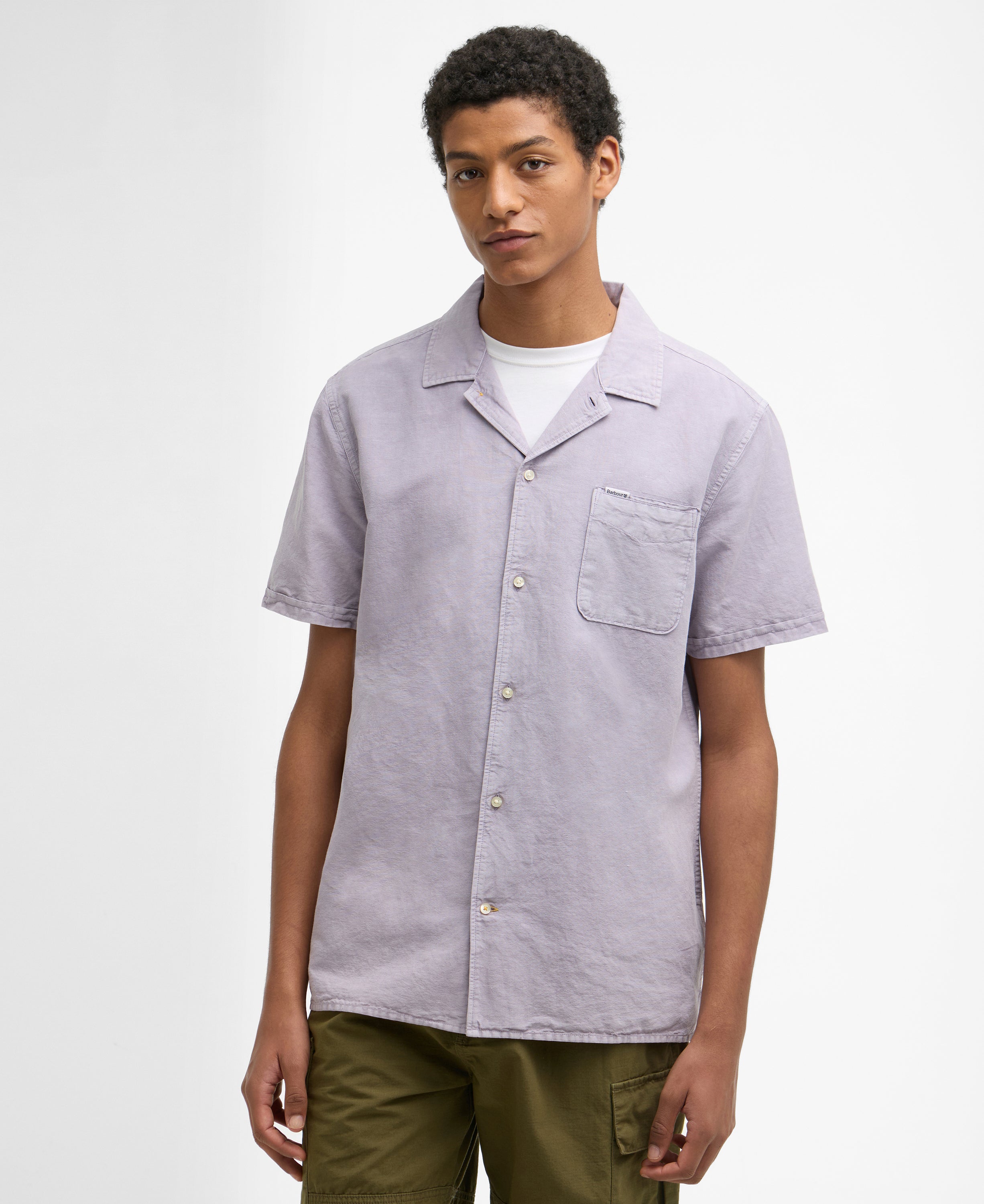 Barbour Heather Mist Landkey Overdid Summer Fit Shirt #Colour_Heather Mist