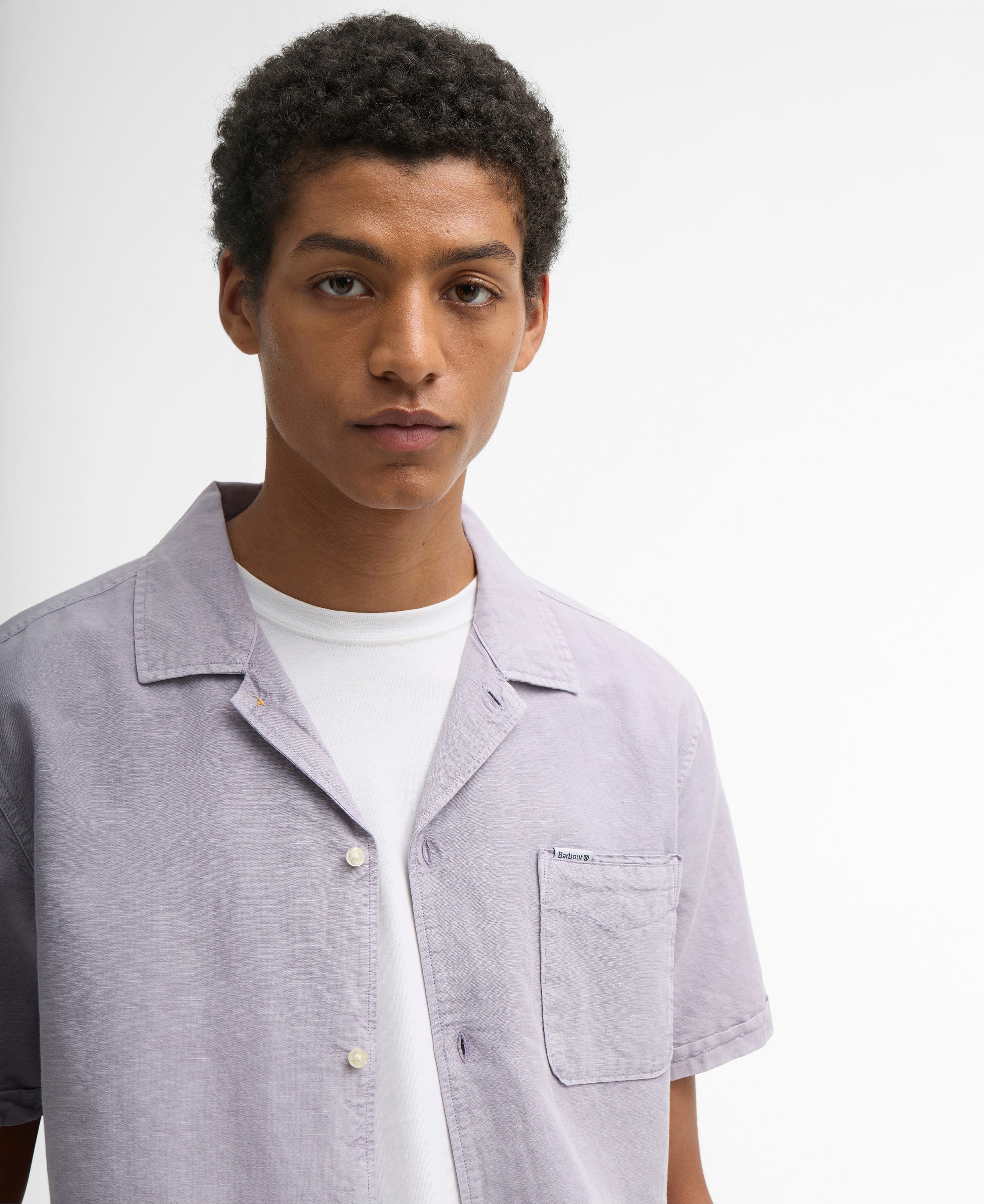 Barbour Heather Mist Landkey Overdid Summer Fit Shirt #Colour_Heather Mist