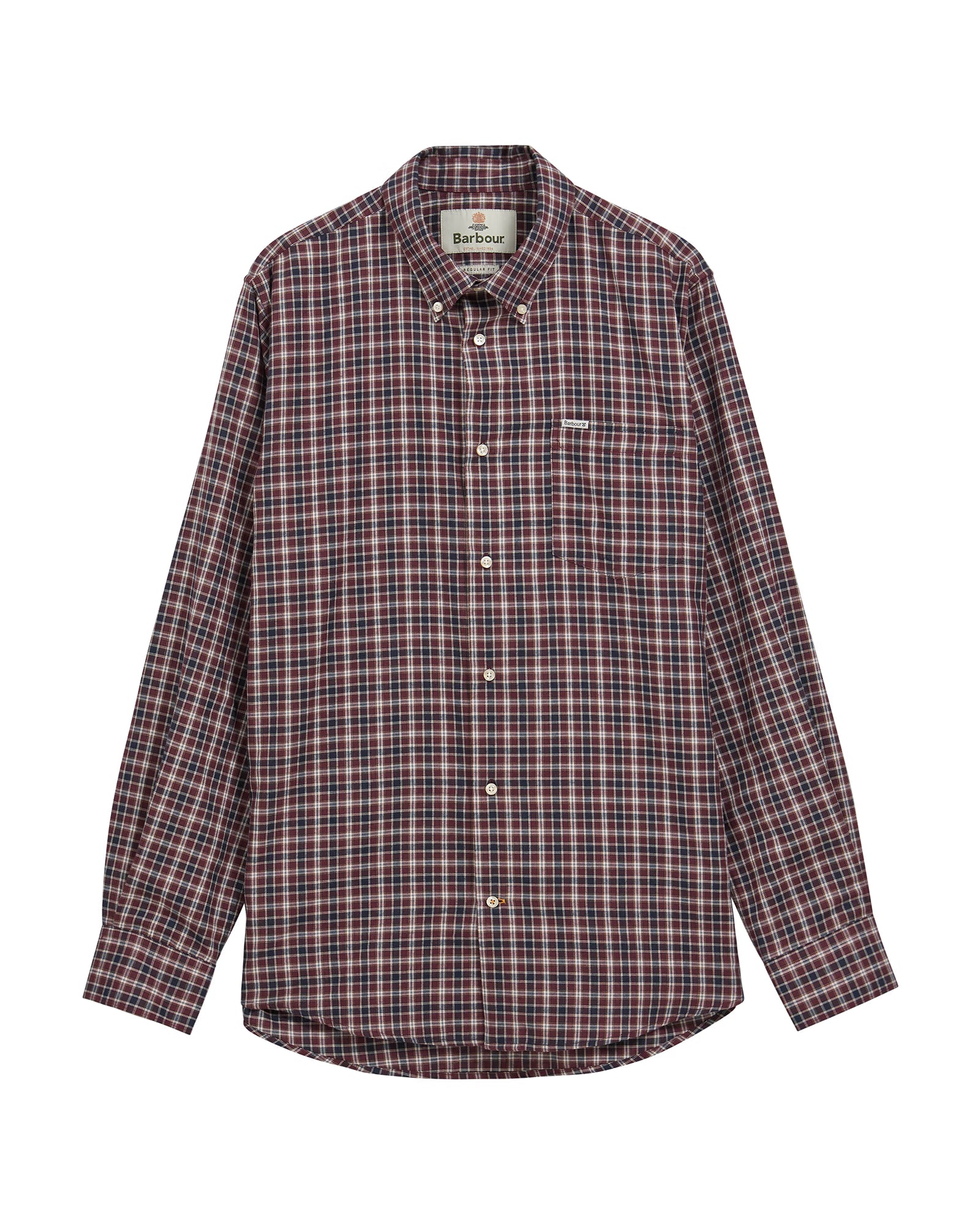 Barbour Dishford Thermo Weave Regular Fit Shirt #Colour_Dark Bordeaux