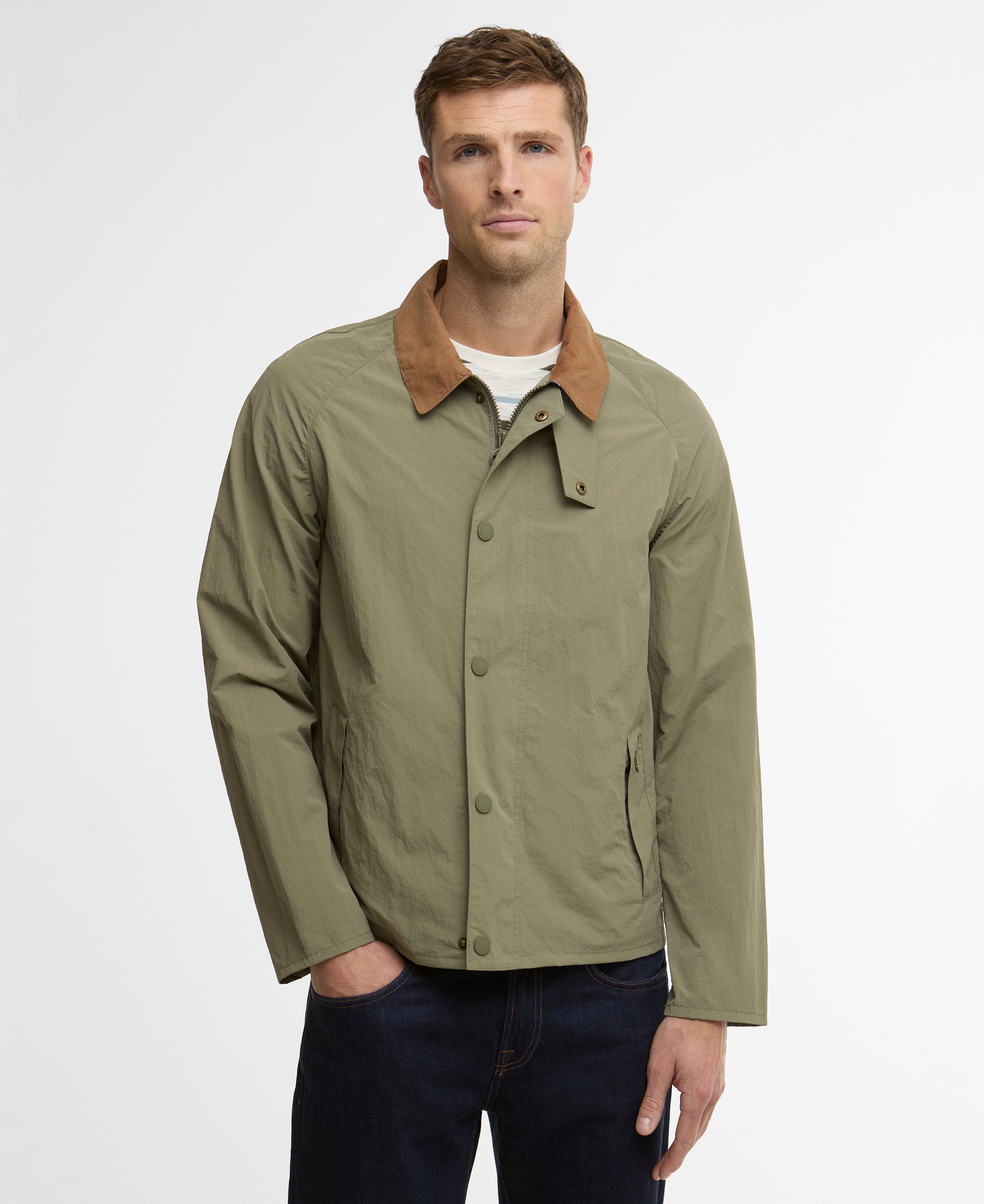 Barbour Dusty Olive Tracker Showerproof Jacket #Colour_Dusty Olive