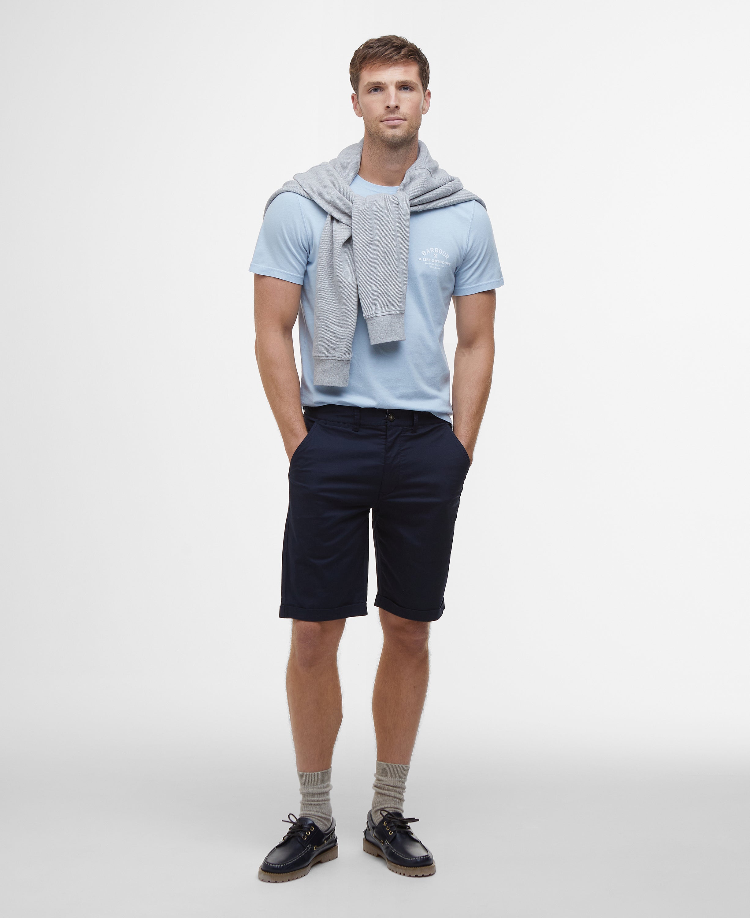Barbour Navy Smart Chino Short #Colour_Navy