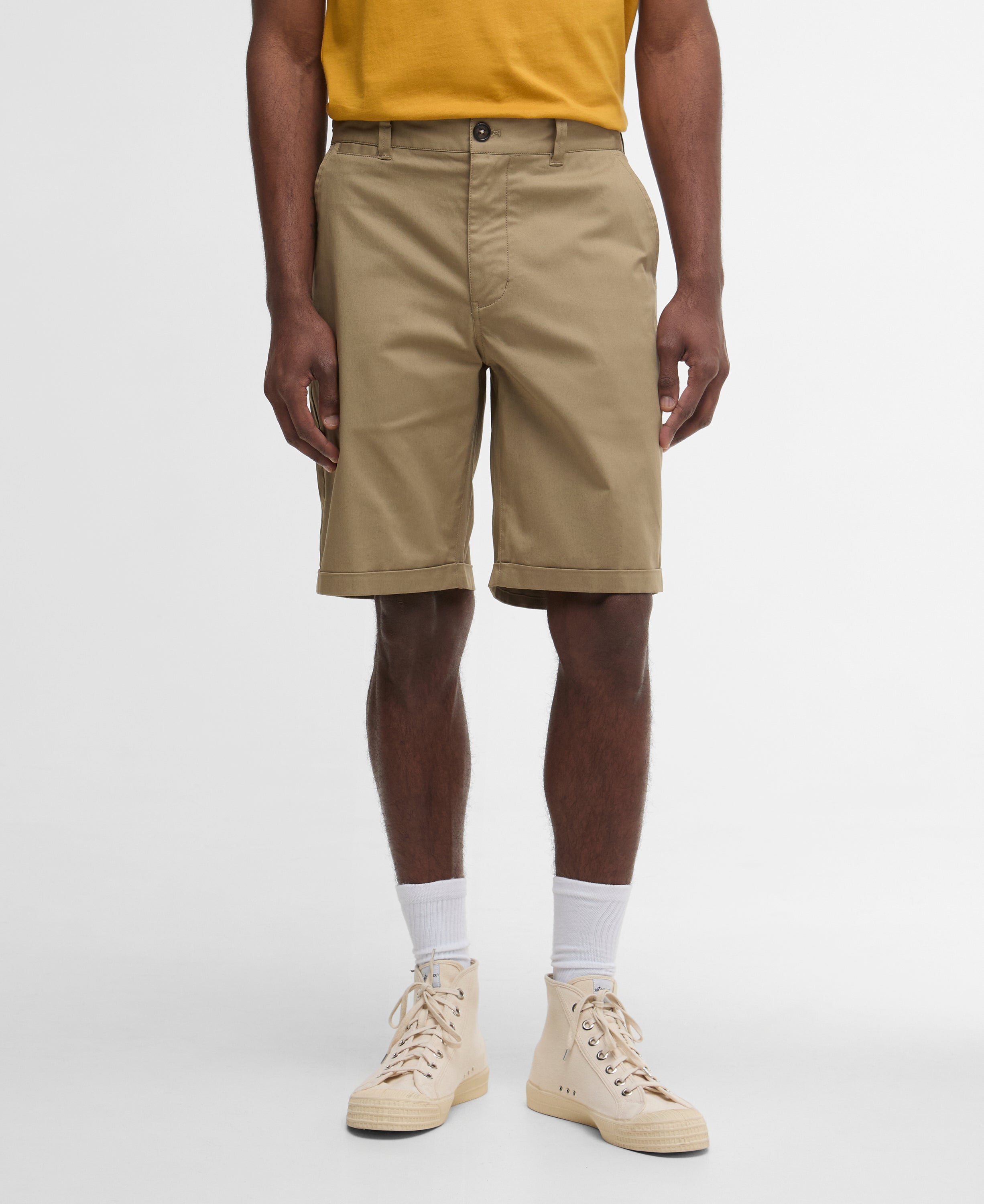 Barbour Grey Olive Smart Chino Short #Colour_Grey Olive