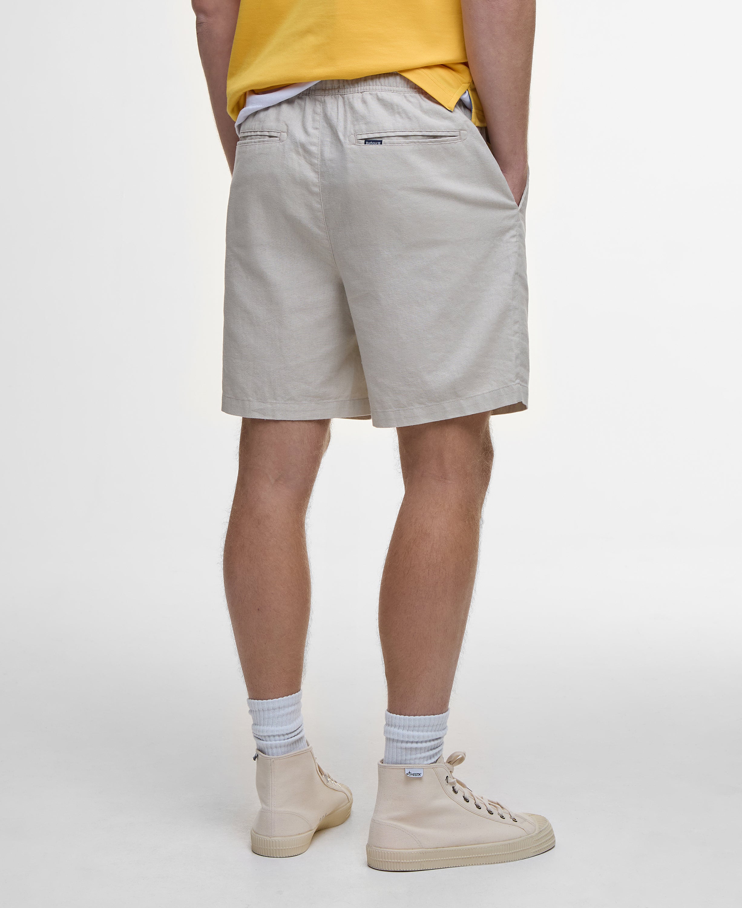 Barbour Mist Cotton Linen Relaxed Short #Colour_Mist