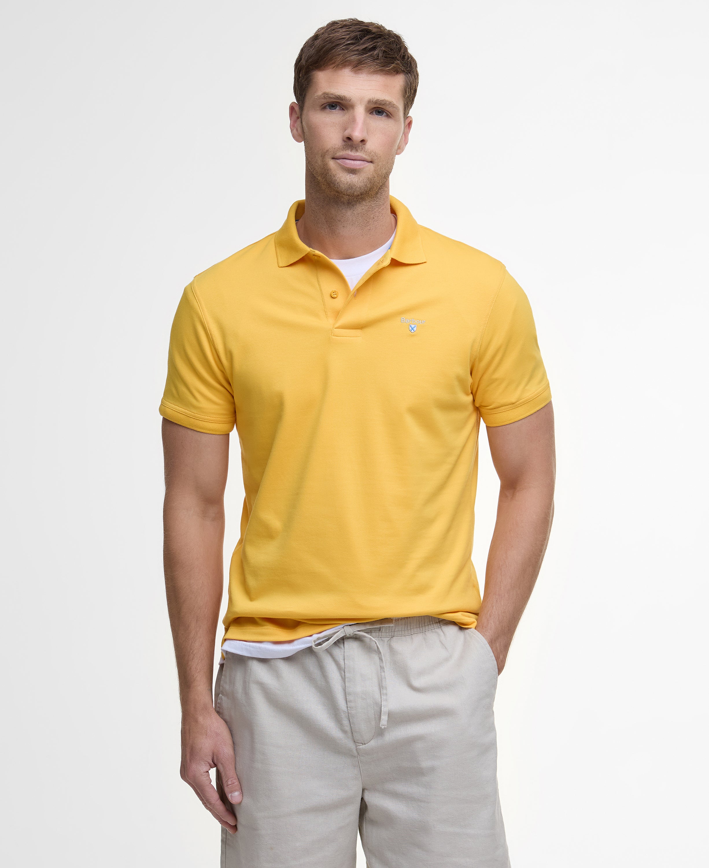 Barbour Mist Cotton Linen Relaxed Short #Colour_Mist