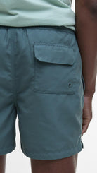 Barbour Vintage Teal Staple Logo 5" Swim Short #Colour_Vintage Teal