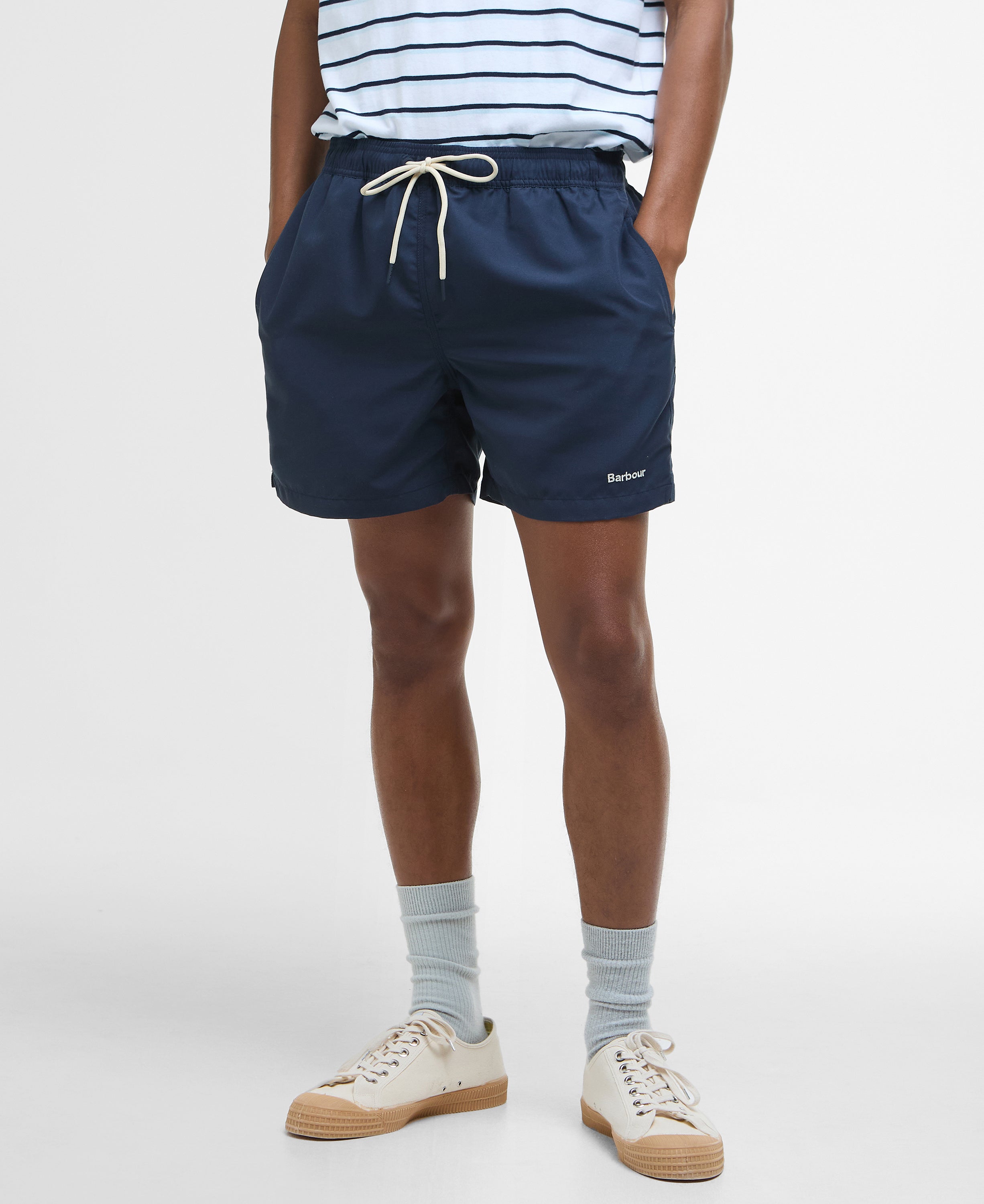 Barbour Navy Staple Logo 5" Swim Short #Colour_Navy