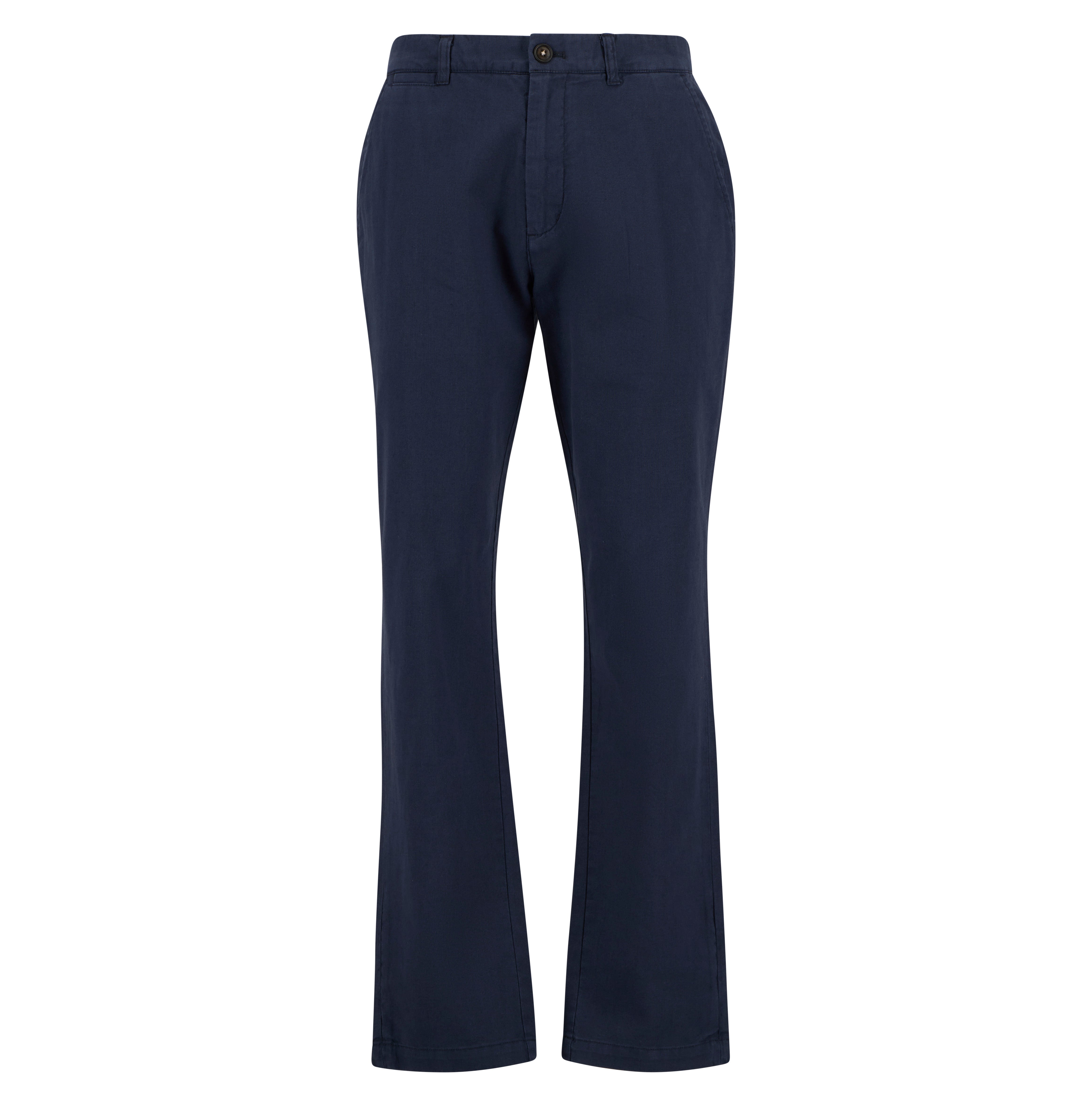 Barbour Navy Cotton Linen Tailored Trouser #Colour_Navy