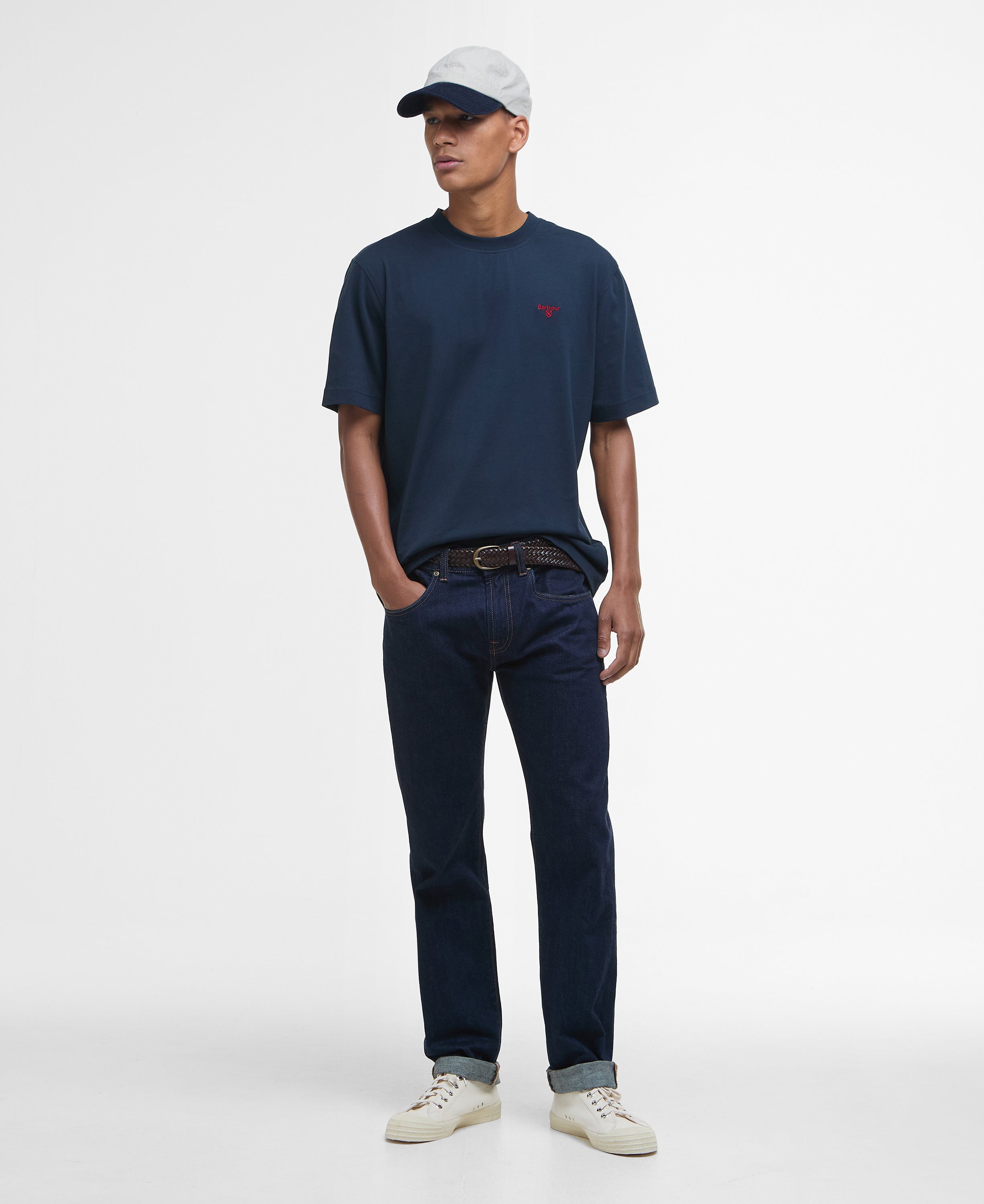 Barbour Navy Sports Relaxed T-Shirt #Colour_Navy
