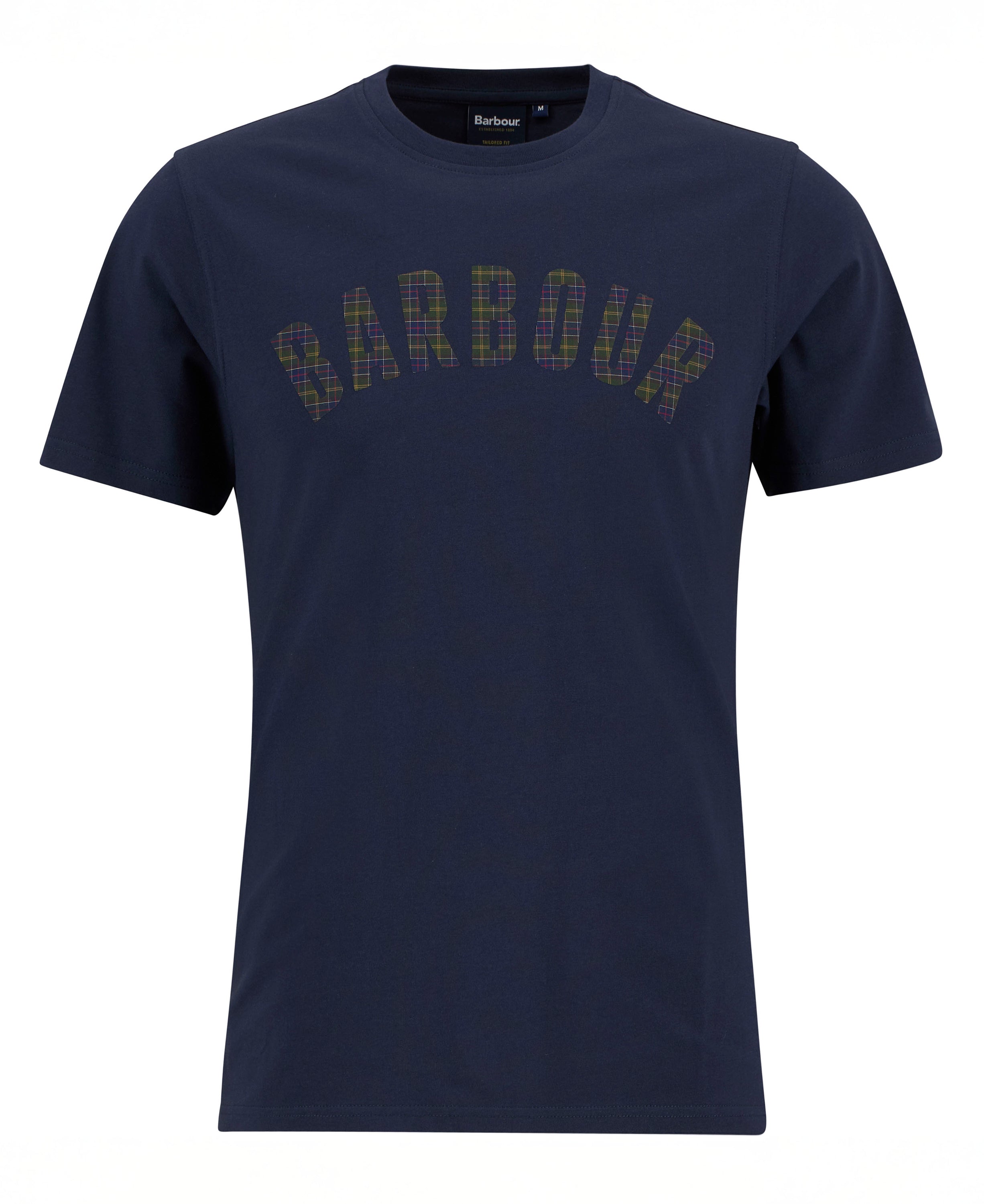 Barbour Navy Berwick Tartan T-Shirt #Colour_Navy