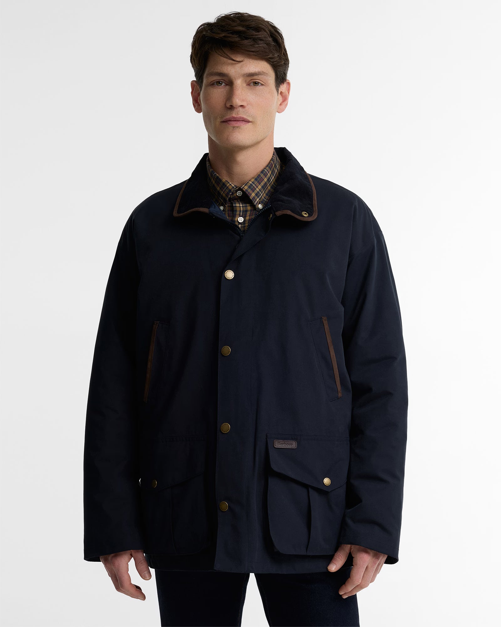 Barbour Broomfield Waterproof Jacket #Colour_Dark Navy