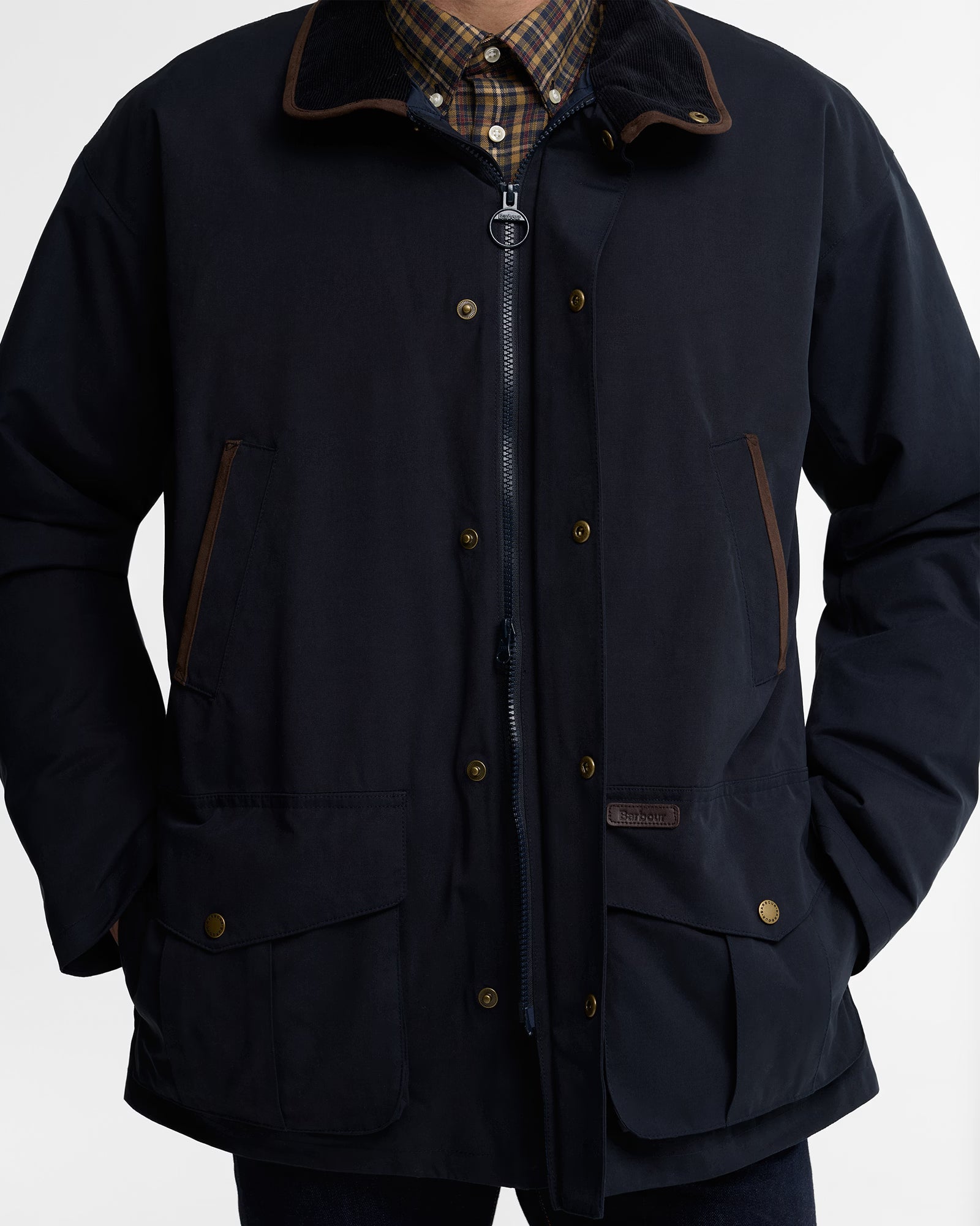 Barbour Broomfield Waterproof Jacket #Colour_Dark Navy