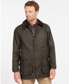 Barbour Olive Classic Beaufort Wax Jacket #Colour_Olive