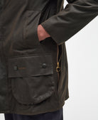 Barbour Olive Classic Beaufort Wax Jacket #Colour_Olive