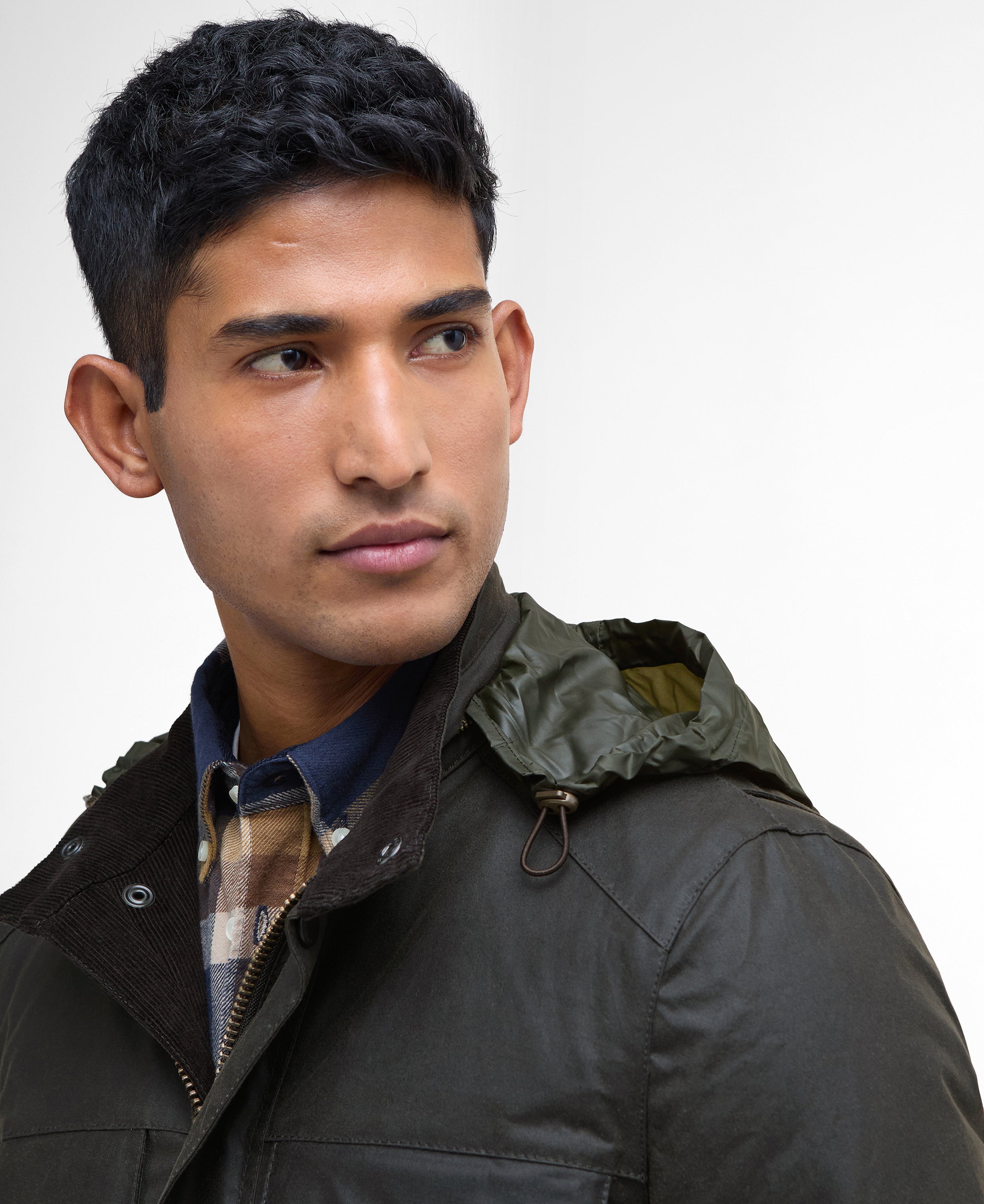 Barbour Olive/Classic Corbridge Wax Jacket #Colour_Olive/Classic