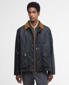Barbour Royal Navy/Highland Loch Modern Bedale Wax Jacket #Colour_Royal Navy/Highland Loch