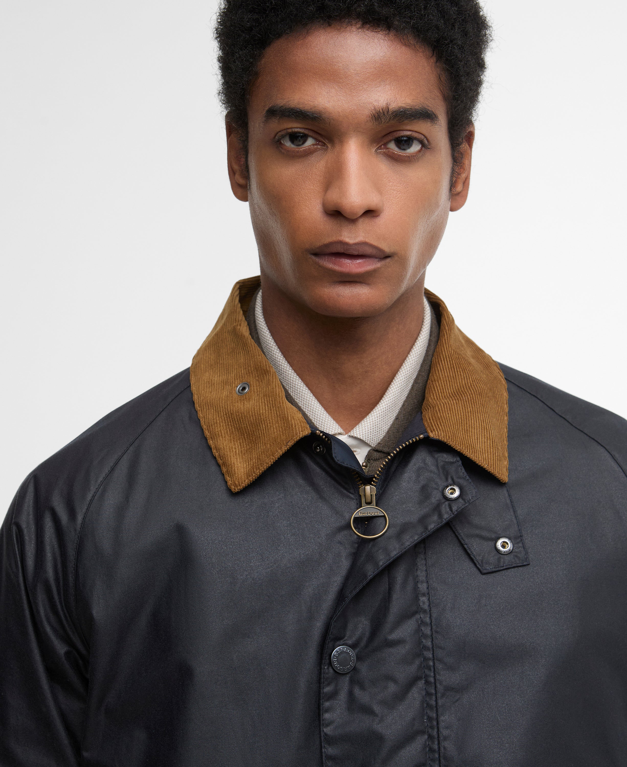 Barbour Royal Navy/Highland Loch Modern Bedale Wax Jacket #Colour_Royal Navy/Highland Loch