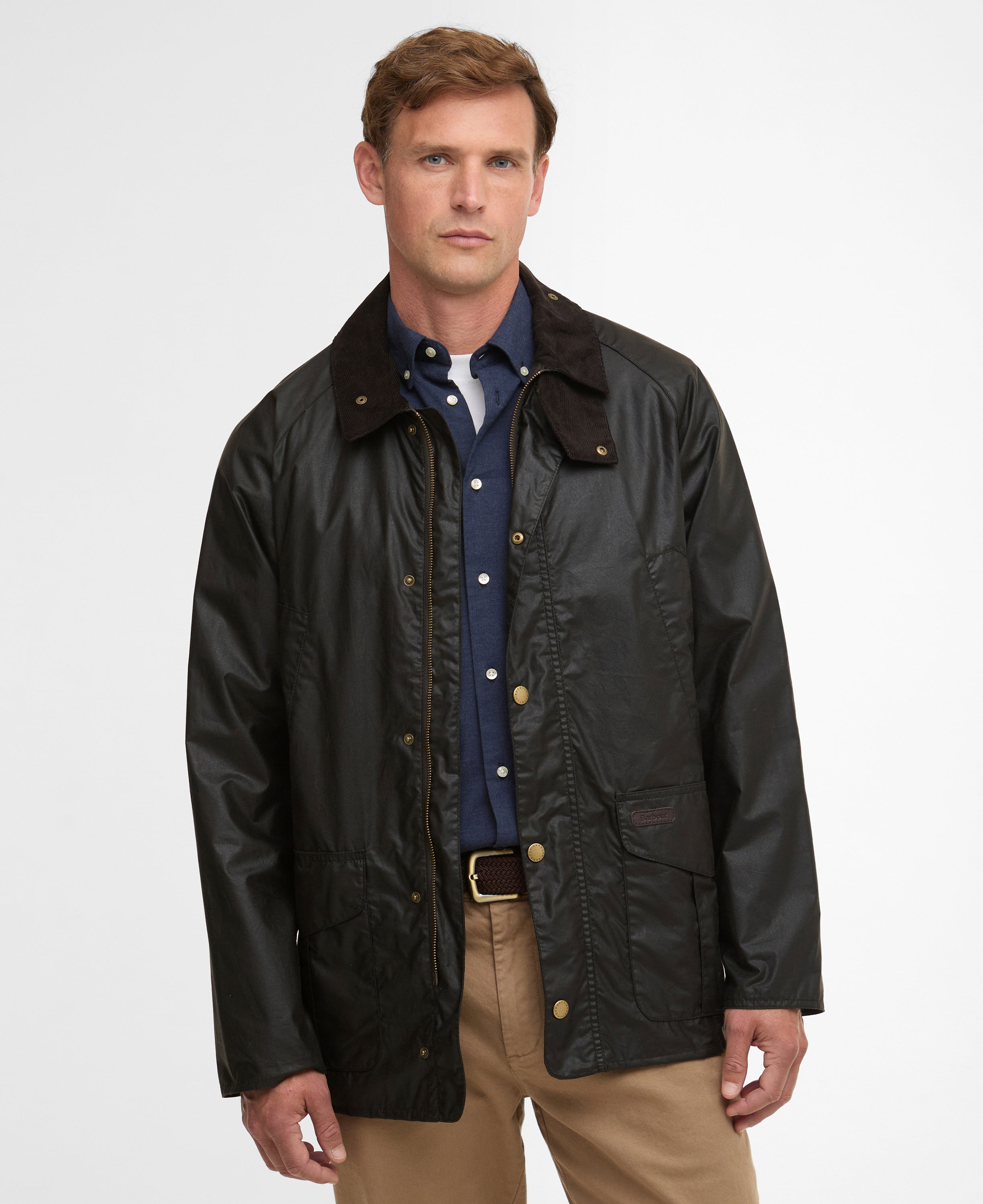Barbour Dark Olive Lightweight Stratford Wax Jacket #Colour_Dark Olive