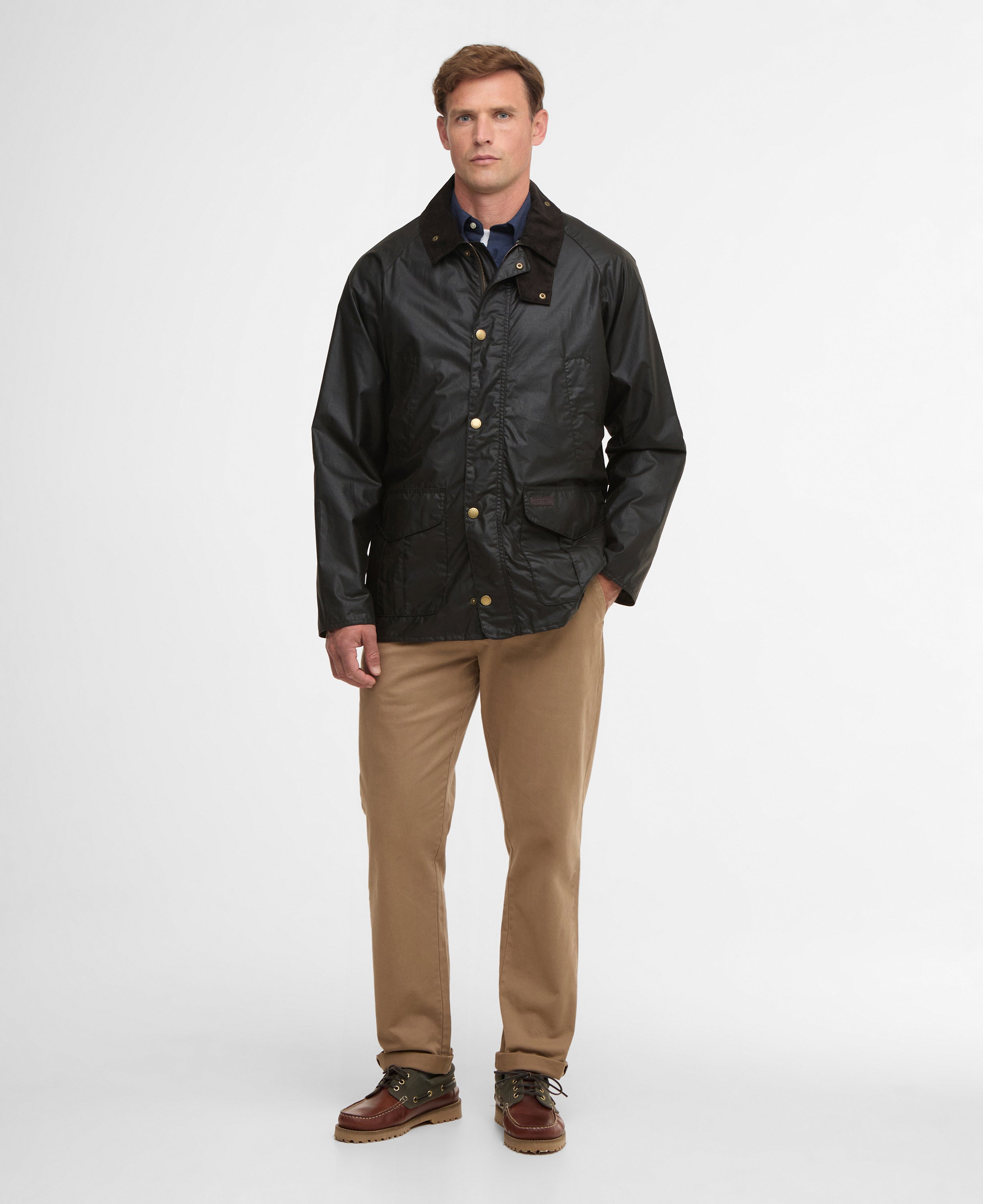 Barbour Dark Olive Lightweight Stratford Wax Jacket #Colour_Dark Olive