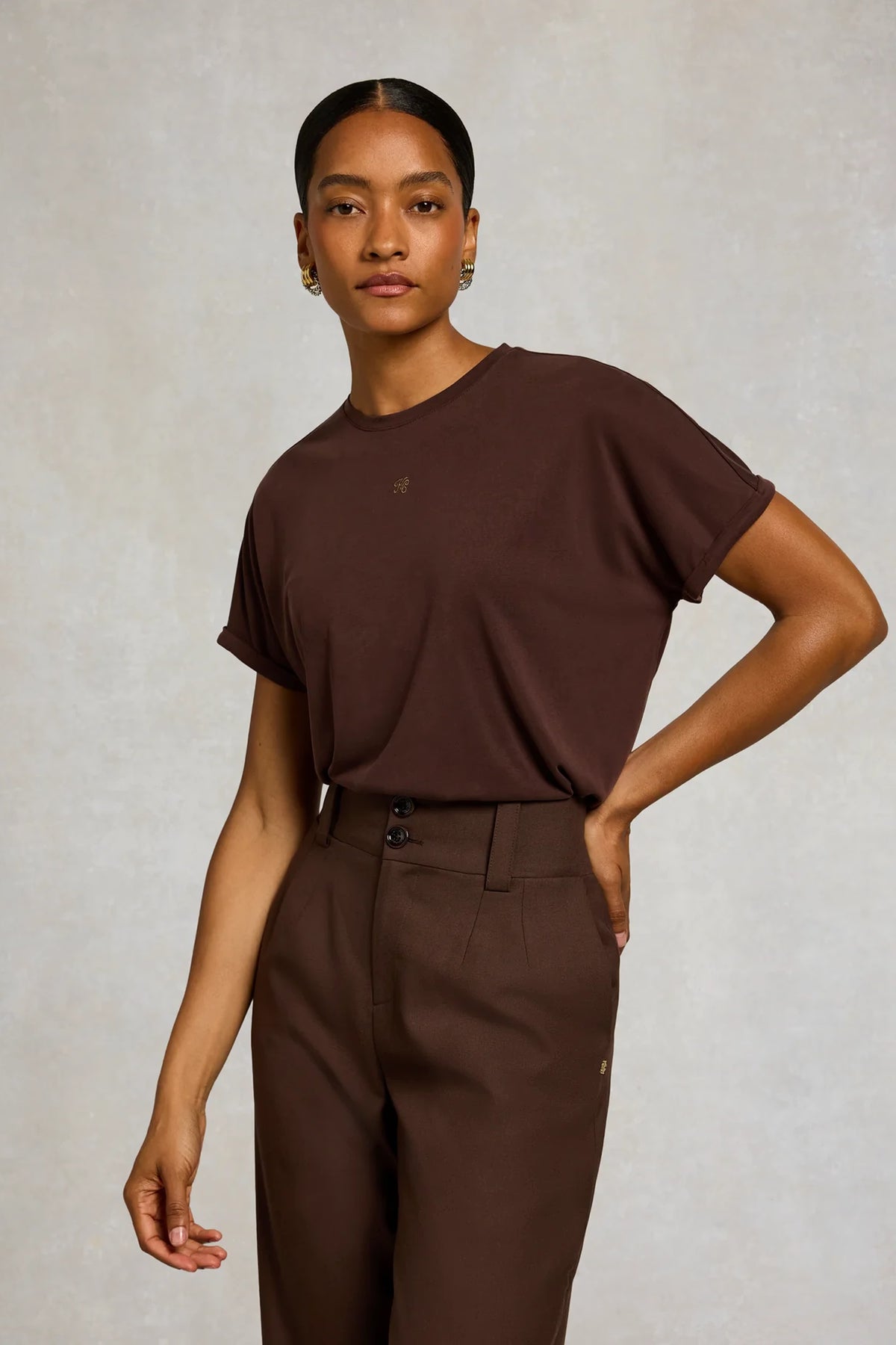 Holland Cooper Madison Tee #Colour_Chocolate