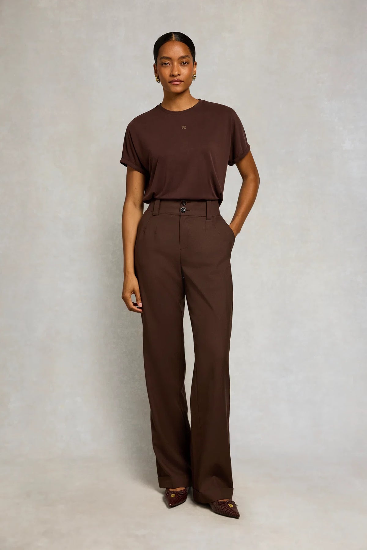Holland Cooper Madison Tee #Colour_Chocolate