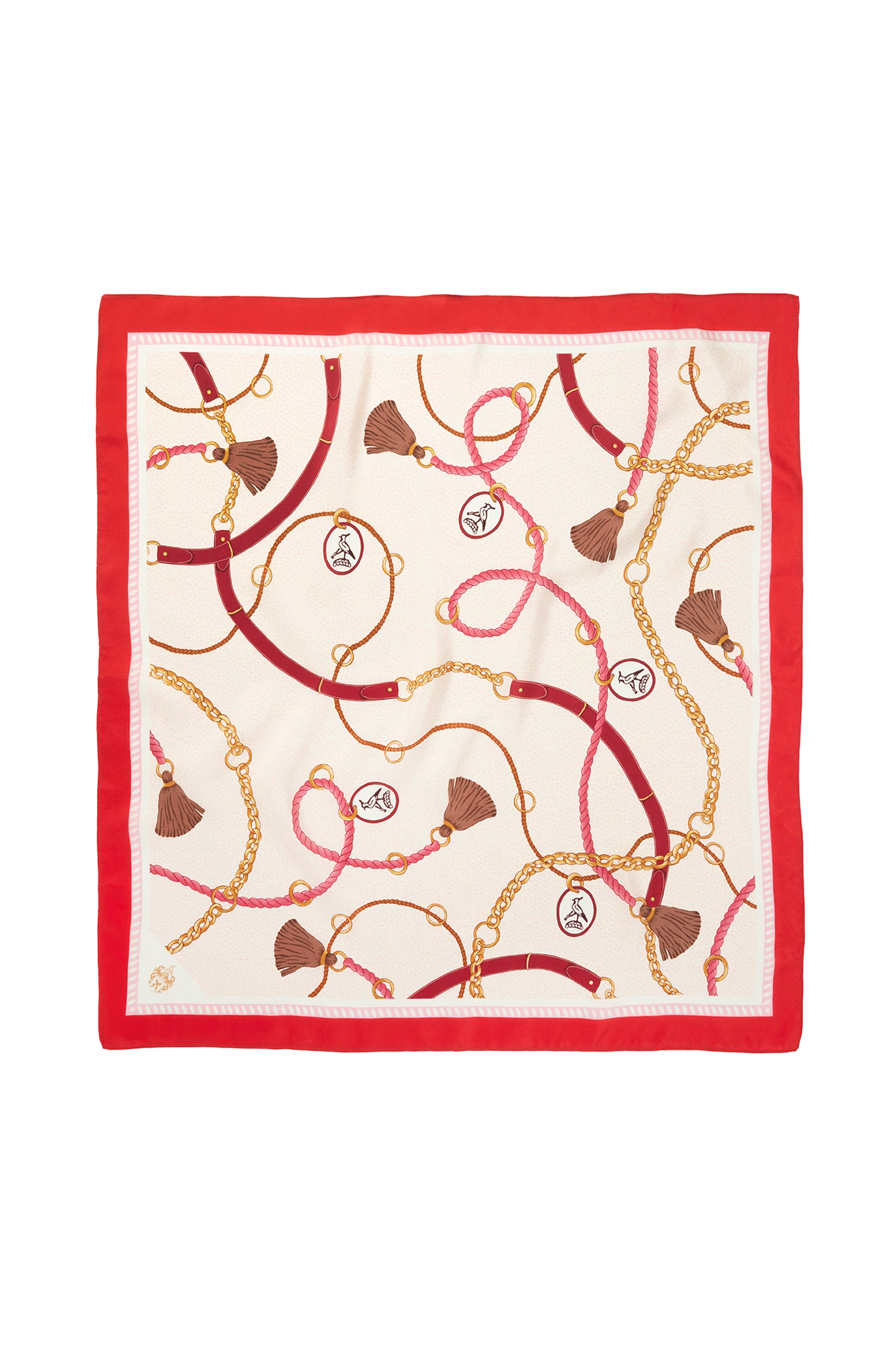 Hicks and Brown Melford Mini Silk Scarf #Colour_Dusky Pink
