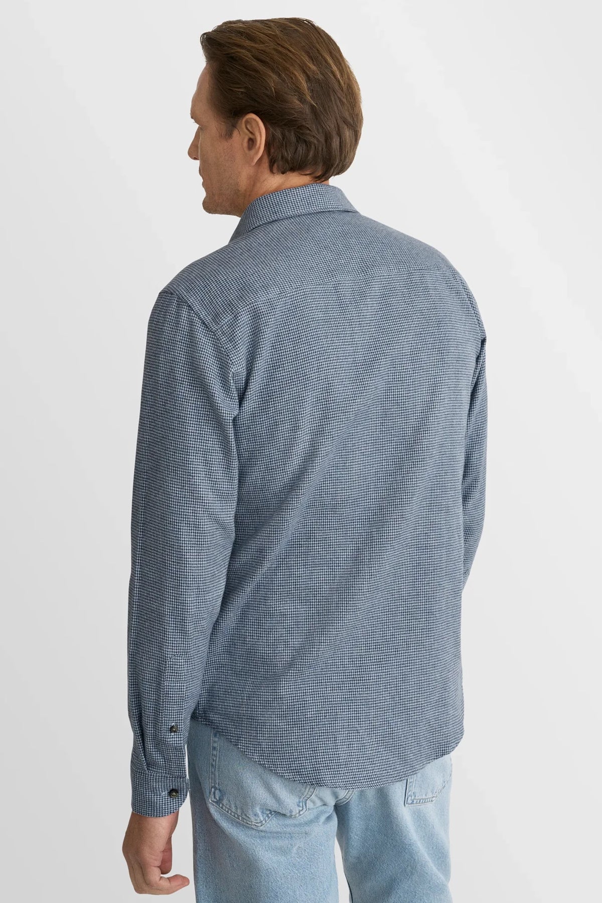 Houndstooth Check Flannel Shirt