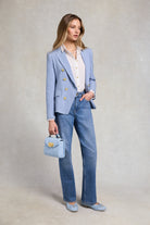 Holland Cooper Ice Blue Boucle Mini Cheltenham Bag #Colour_Ice Blue Boucle