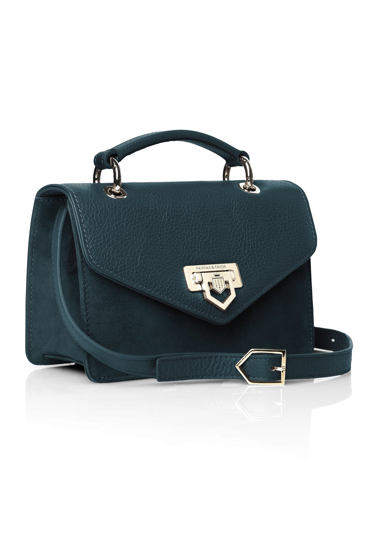 Fairfax & Favor Loxley Mini Cross Body Bag (Teal) #Colour_Teal