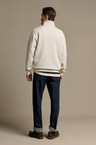 R.M. Williams Mulyungarie 1/4 Zip Sweatshirt #Colour_Ecru Marl