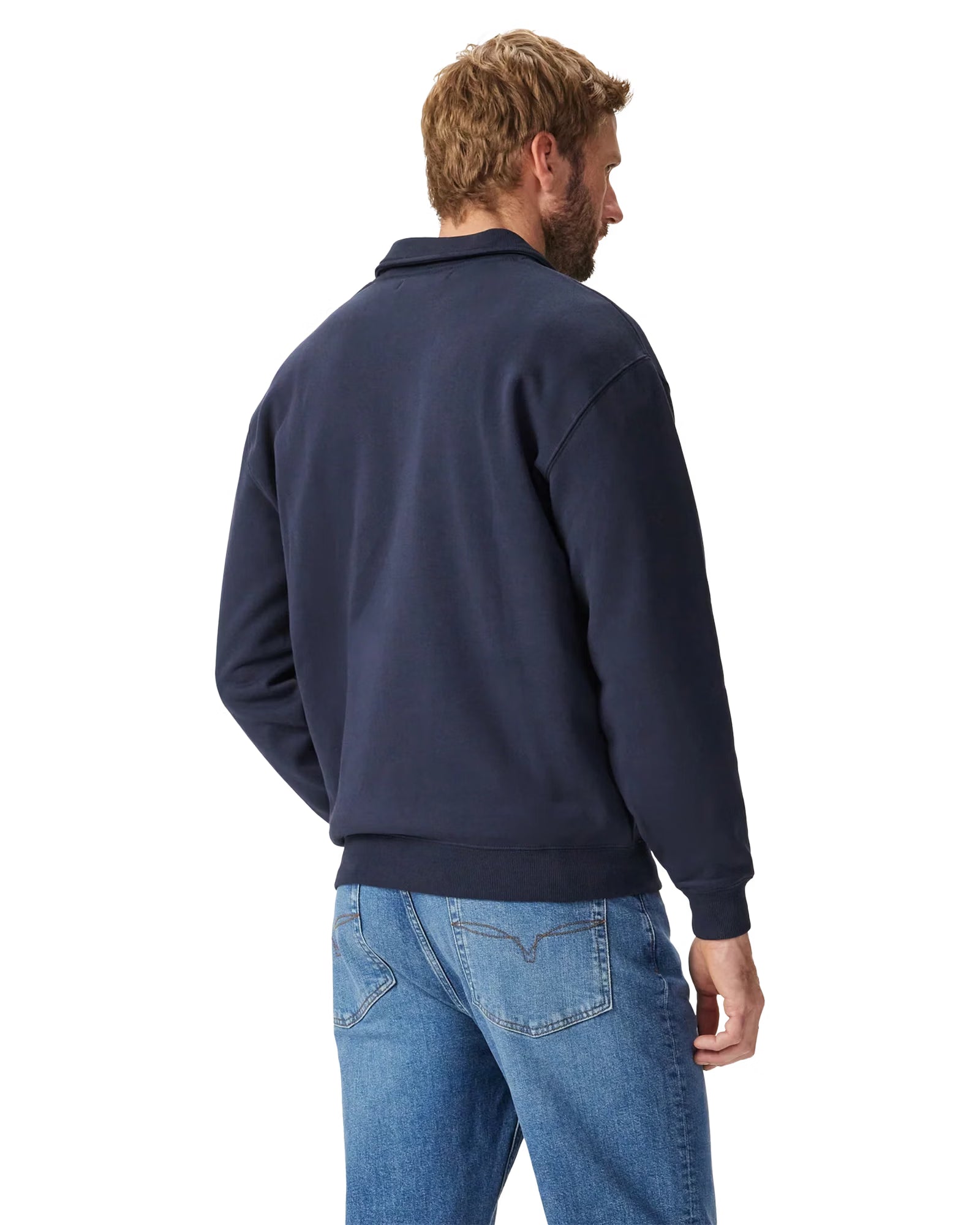 R.M. Williams Mulyungarie 1/4 Zip Sweatshirt #Colour_Navy