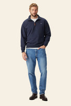 R.M. Williams Mulyungarie 1/4 Zip Sweatshirt #Colour_Navy