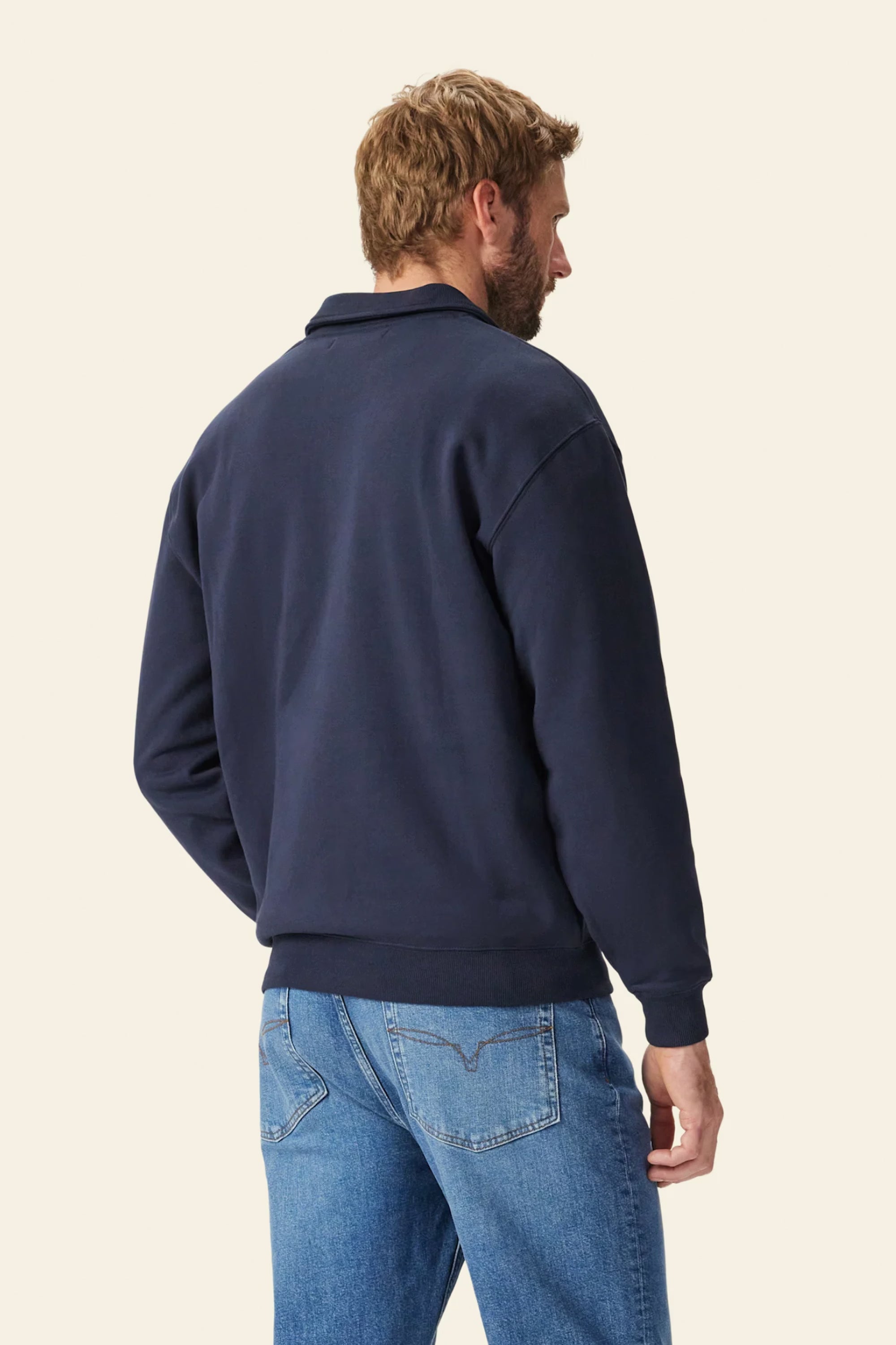 R.M. Williams Mulyungarie 1/4 Zip Sweatshirt #Colour_Navy