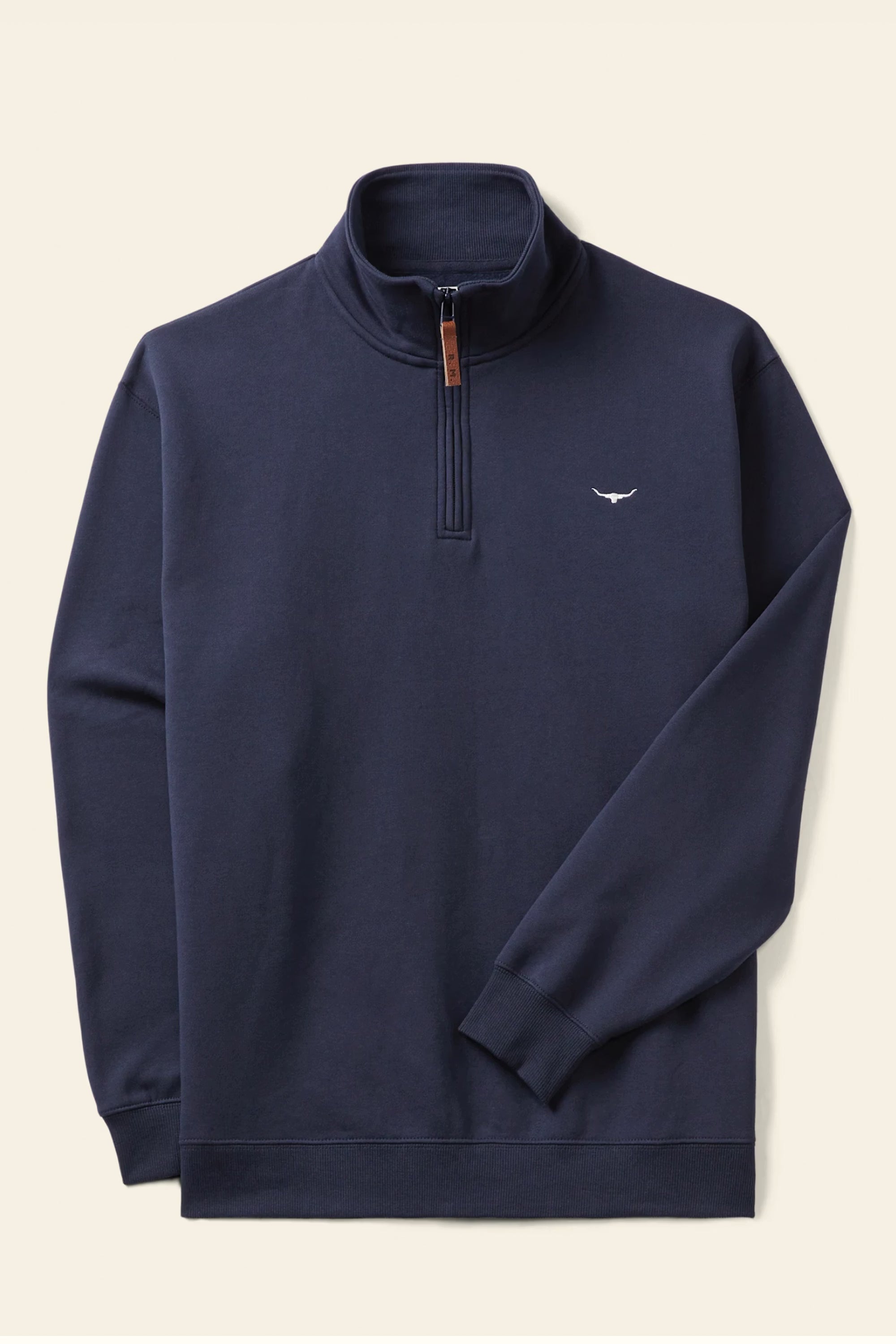 R.M. Williams Mulyungarie 1/4 Zip Sweatshirt #Colour_Navy