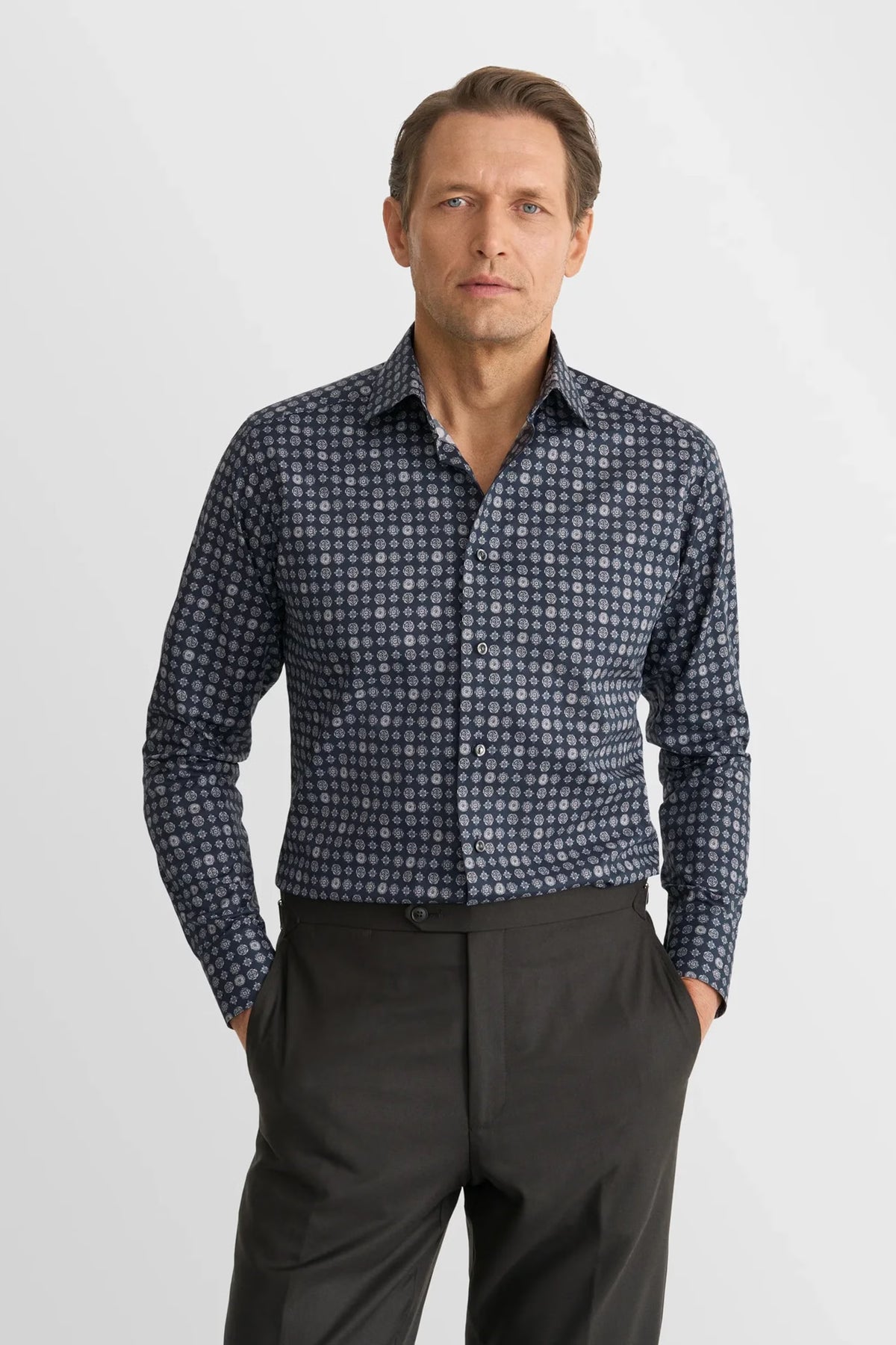 Geometric Signature Twill Shirt
