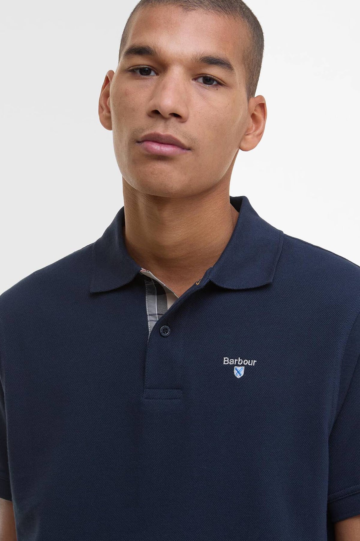 Tartan Pique Tailored Polo Shirt