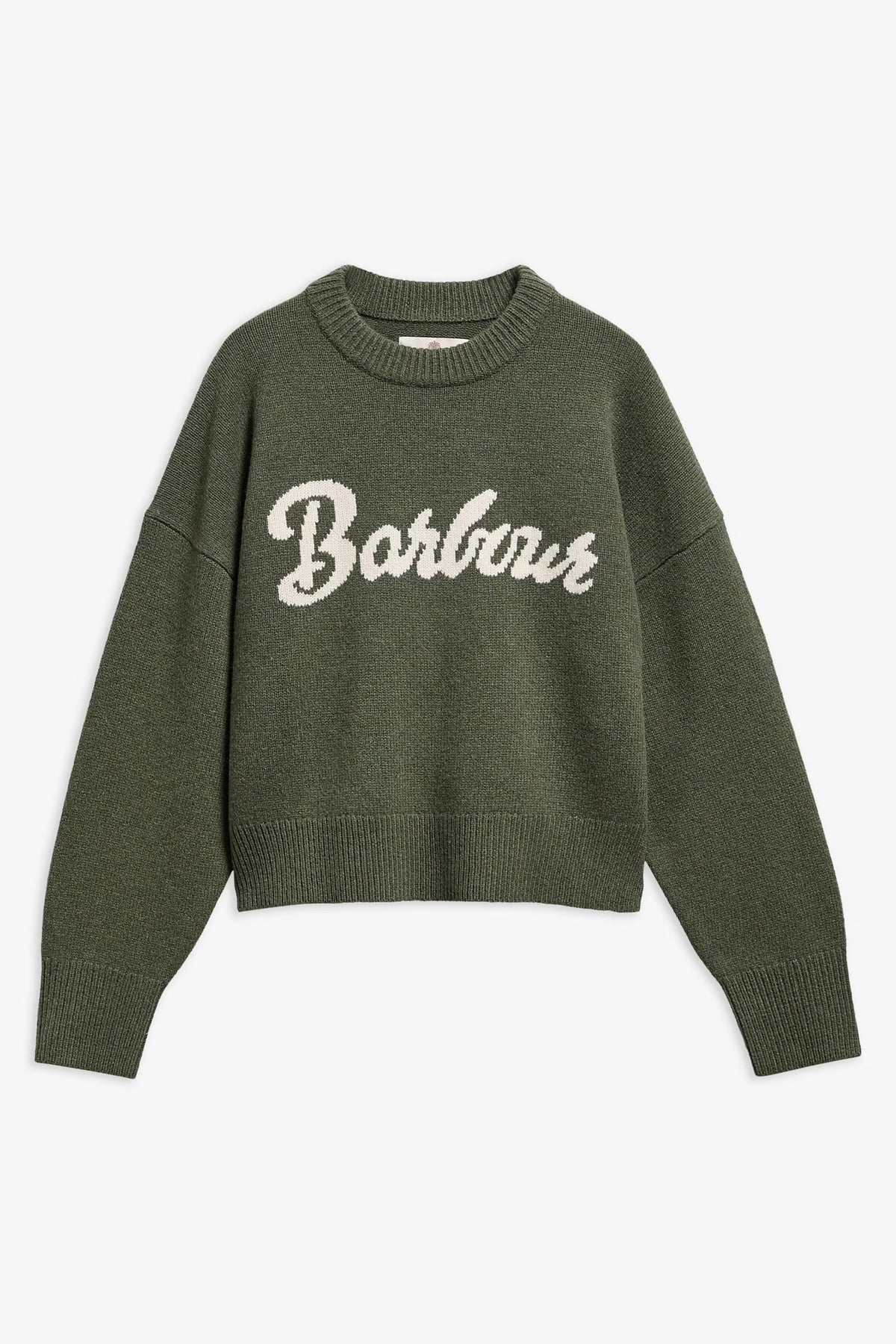 Barbour Ivybridge Knitted Jumper #Colour_Olive